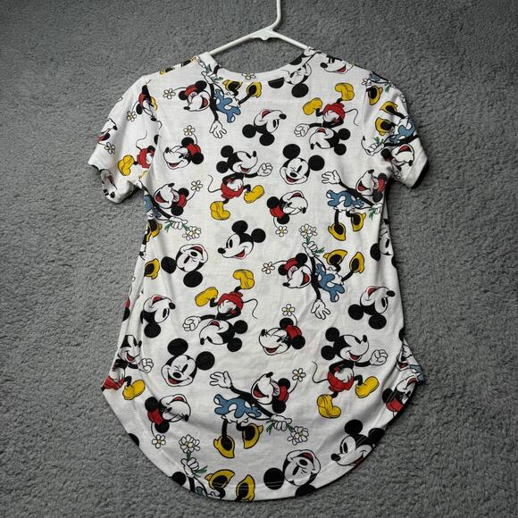Disney Mickey Mouse Extended Shirt Women's Small Graphic Short Sleeve - Picture 2 of 8